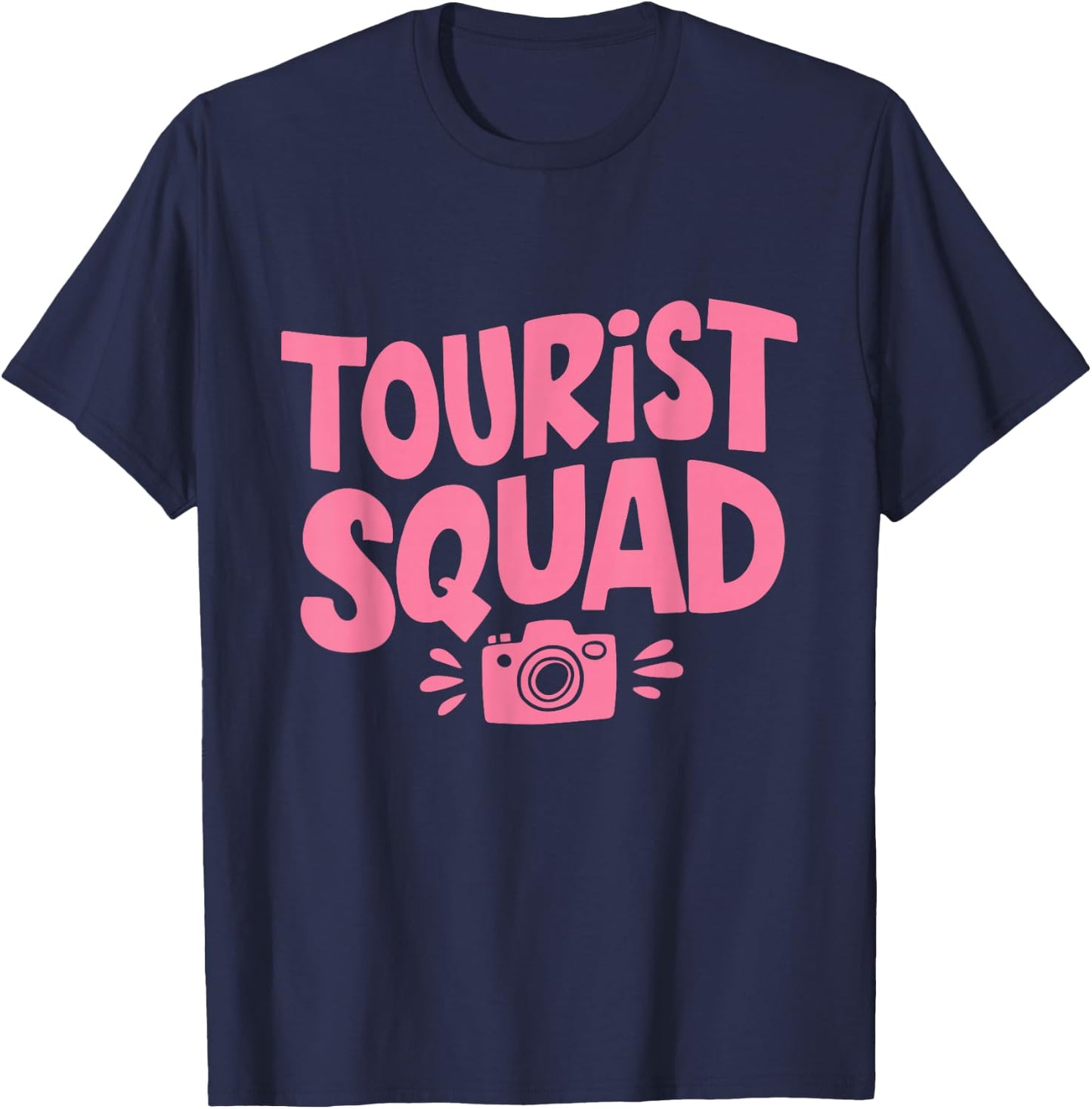Tourist Squad Camera Girl Souvenir Vacation Travel T-Shirt - T-Shirt | Navy