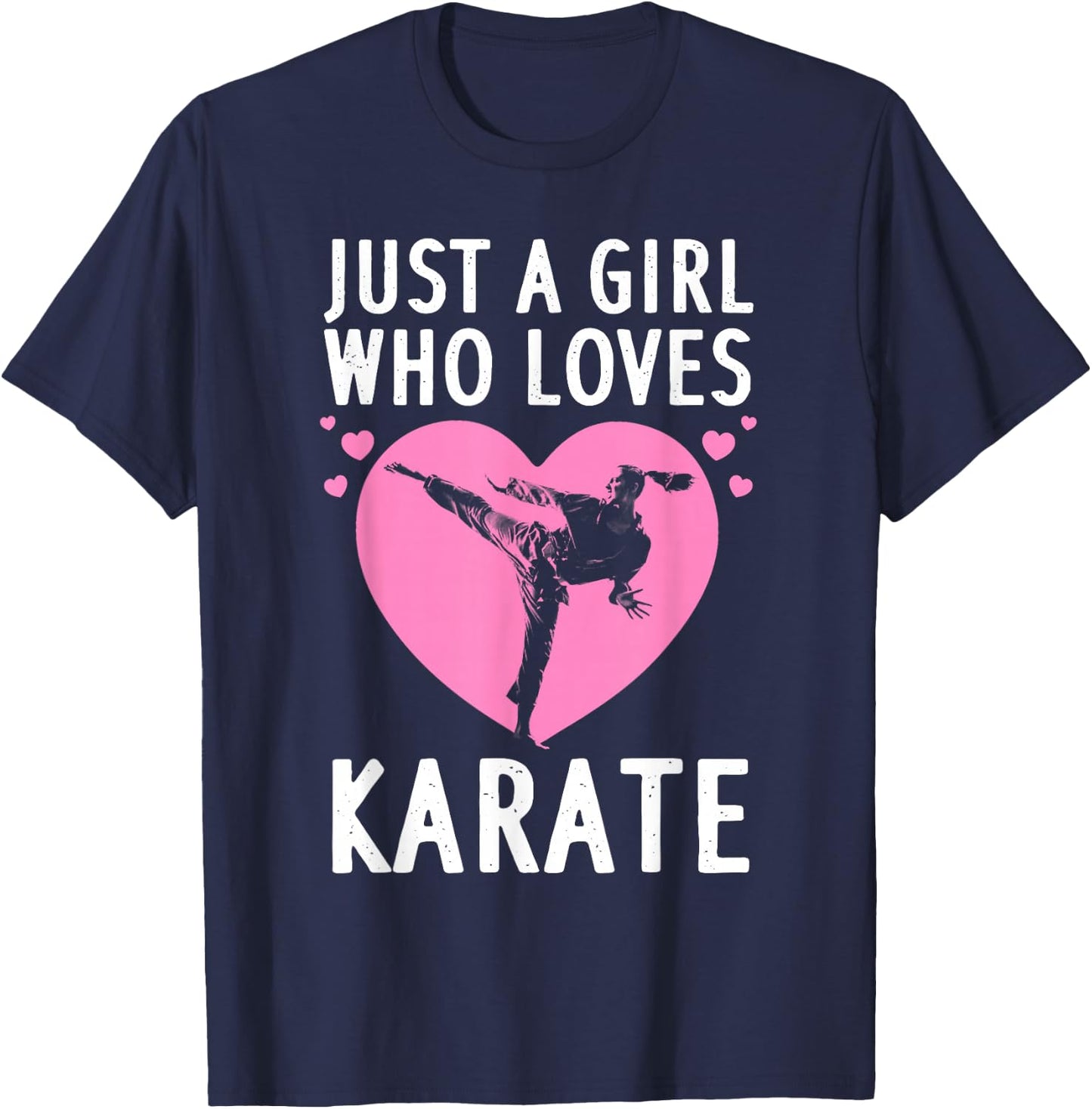 Funny Karate Girls Karate Black Belt Martial Arts T-Shirt - T-Shirt | Navy