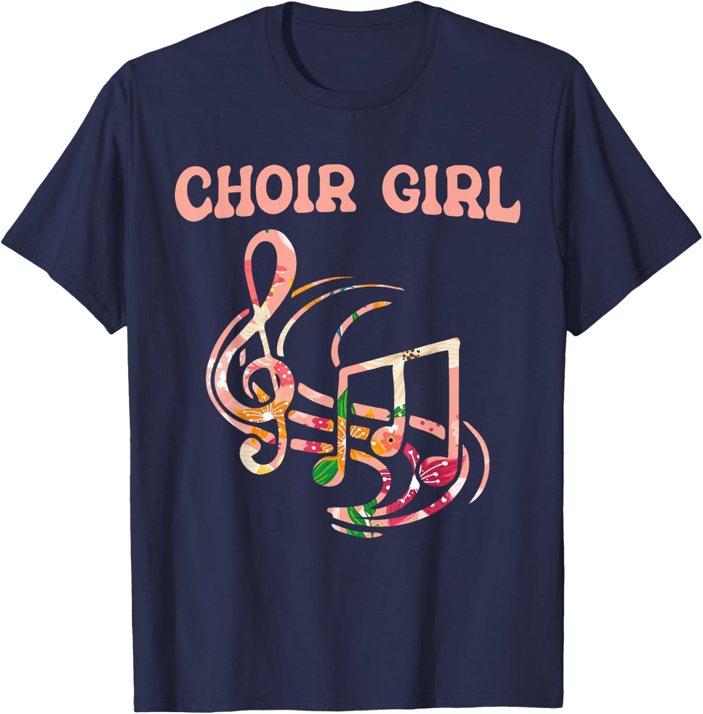Choir Girl Singing Choir Rehearsal Choir Singer Choir T-Shirt - T-Shirt | Navy