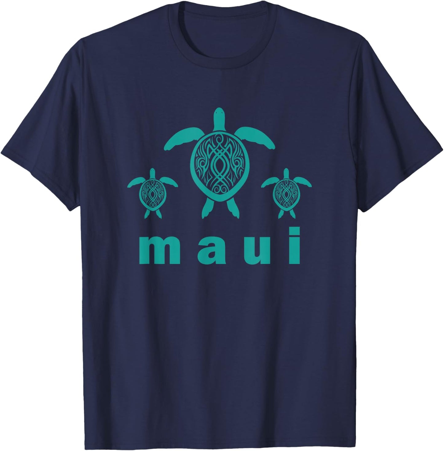 Maui Hawaii Sea Turtles Hawaiian Scuba Diving Souvenir T-Shirt - T-Shirt | Navy