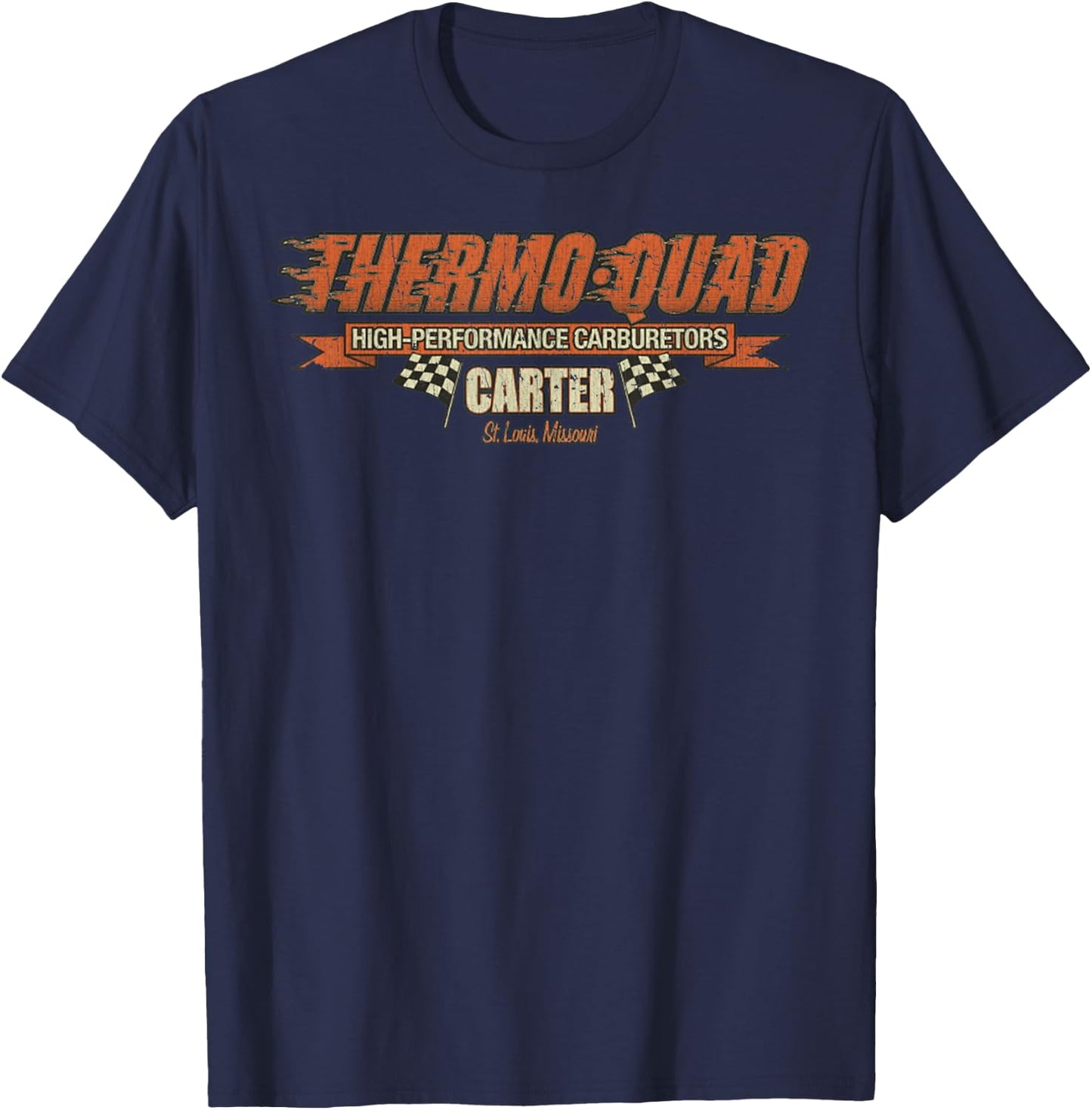 Vintage Sport Car Funny Thermo Quad Retro Car Classic T-Shirt - T-Shirt | Navy