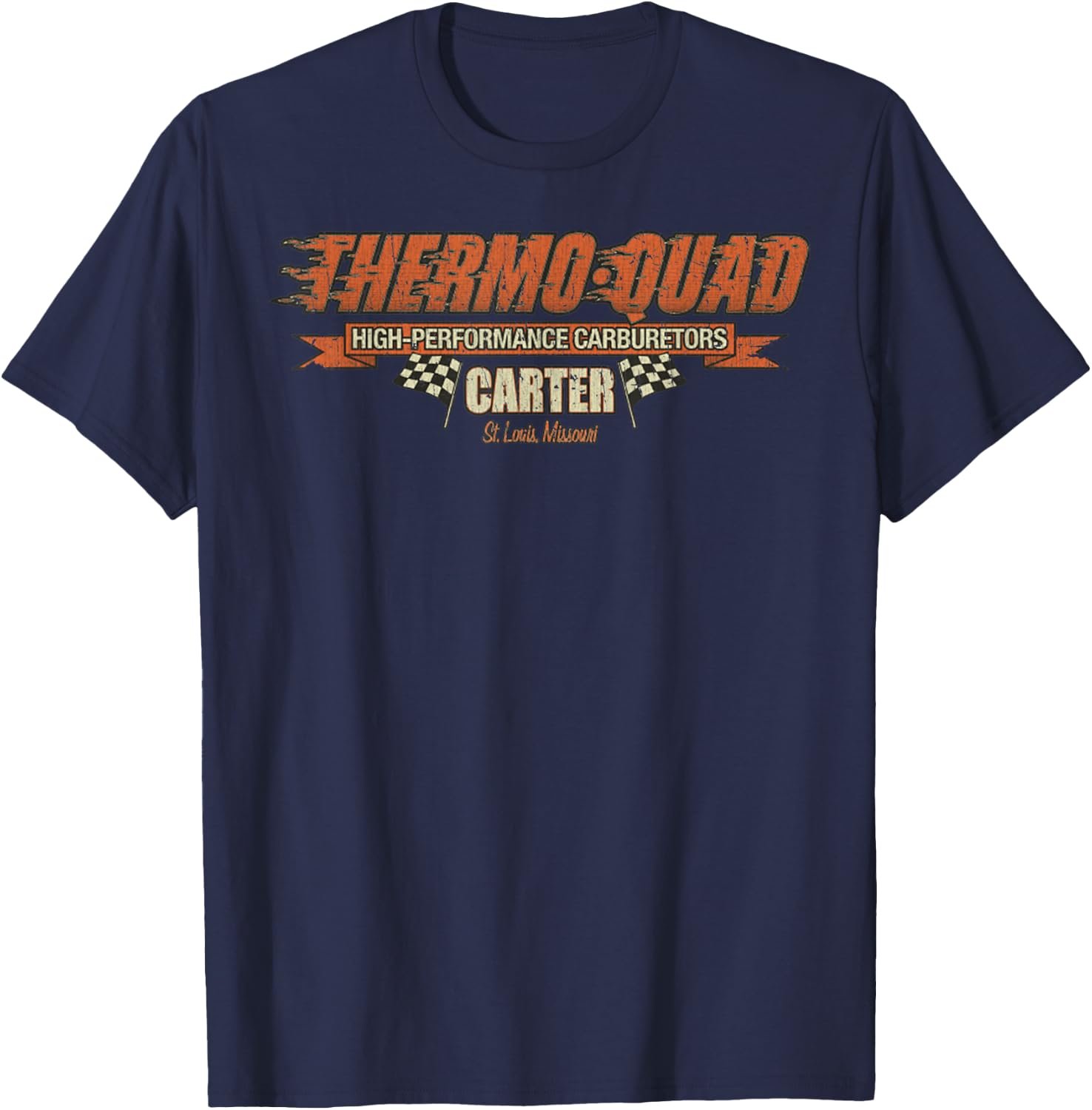 Vintage Sport Car Funny Thermo Quad Retro Car Classic T-Shirt - T-Shirt | Navy