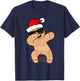 Dabbing Gingerbread Man Shirt - 2017 Funny Hip Hop Xmas T-Shirt - T-Shirt | Navy