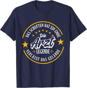 ARZT Rente 2024 eine echte Legende verlässt das Gelände T-Shirt - T-Shirt | Navy