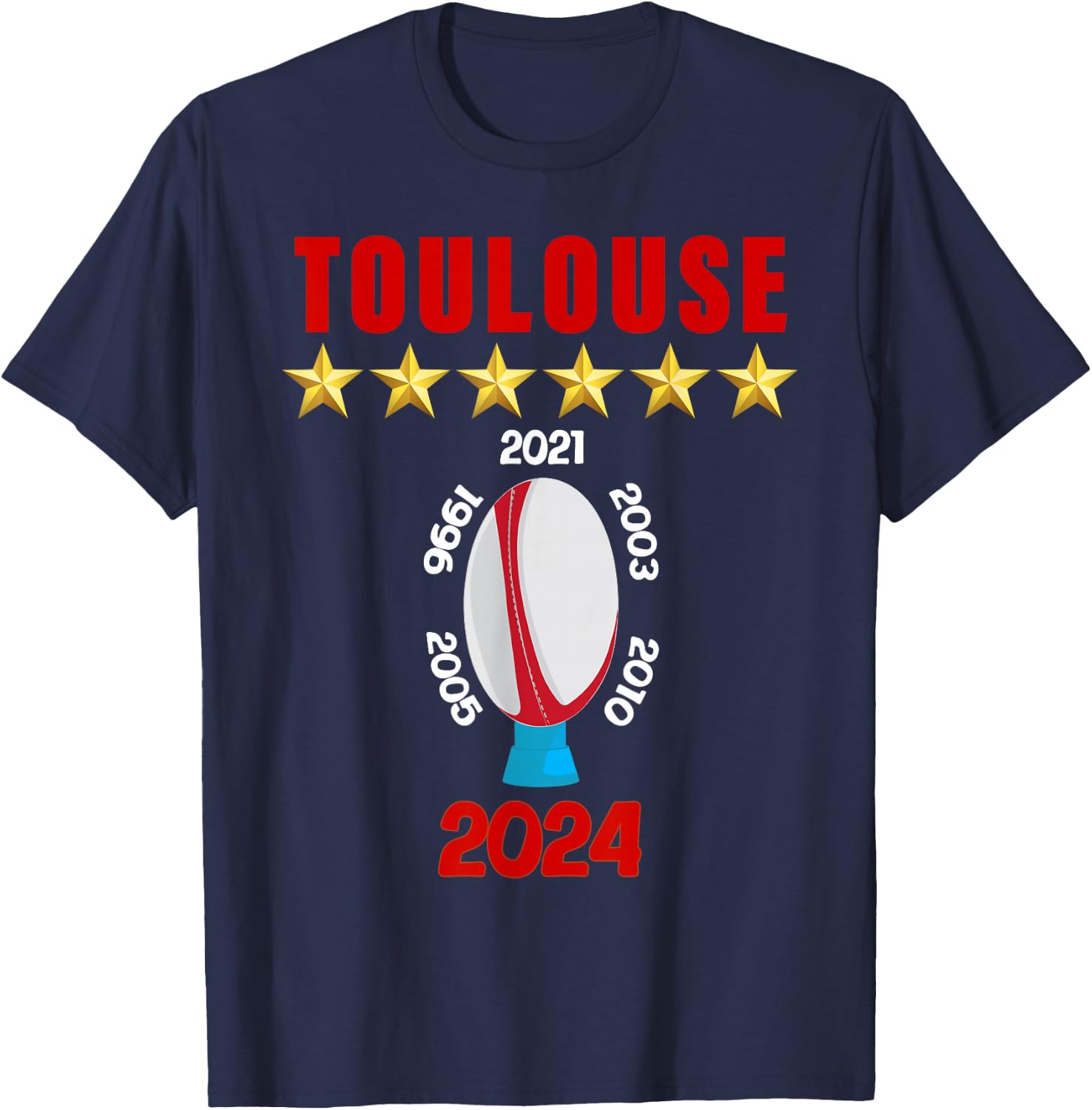 Toulouse Rugit Supporter Pride Gift Man Woman Child , Black, S T-Shirt - T-Shirt | Navy