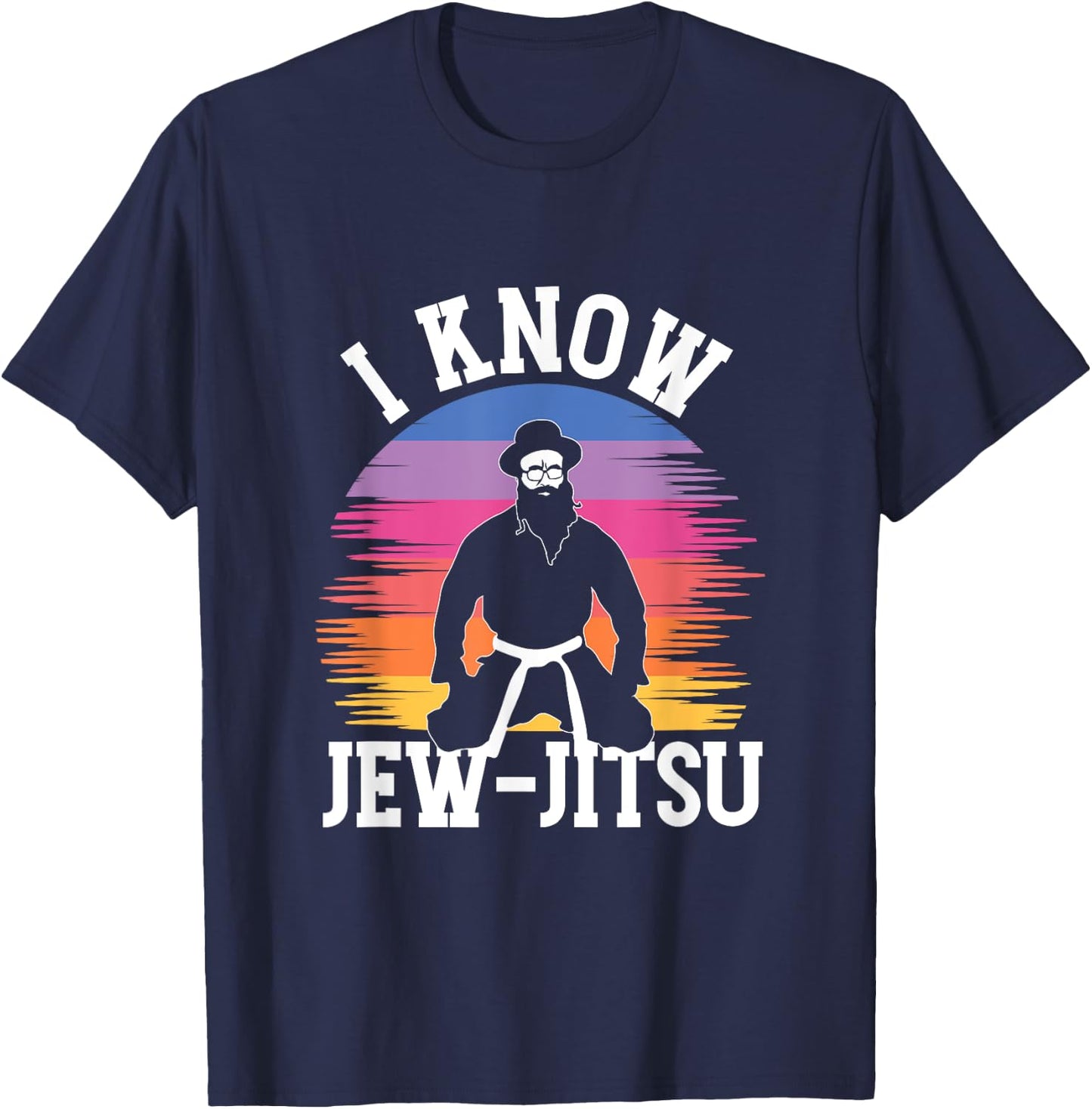 Funny I Know Jew-Jitsu | Jüdisches Judentum | Hebräisch Israel T-Shirt - T-Shirt | Navy