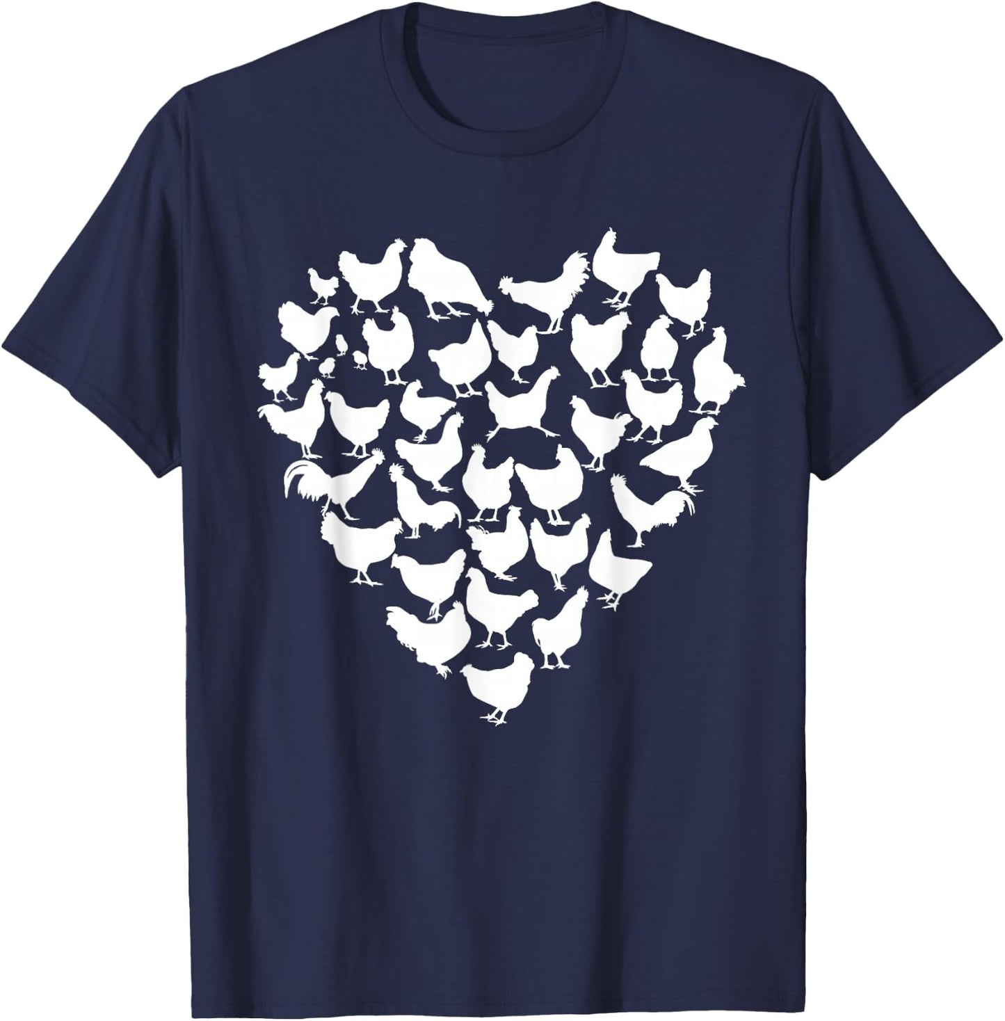 chicken Love for Farmer raising chickens farm T-Shirt - T-Shirt | Navy