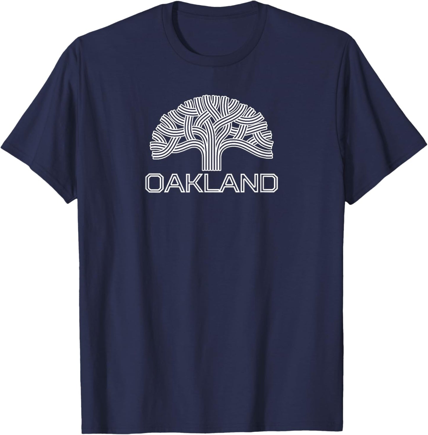 Oakland - Oak Tree Design T-Shirt - T-Shirt | Navy
