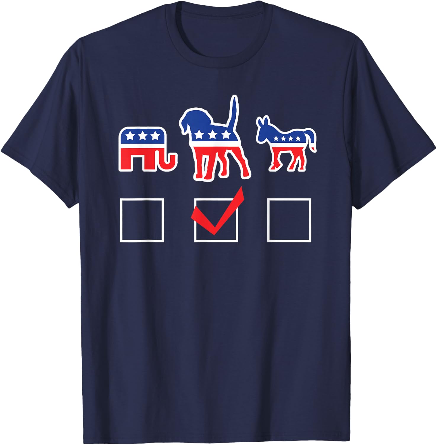 I'm voting puppy party funny dog person political T-Shirt - T-Shirt | Navy