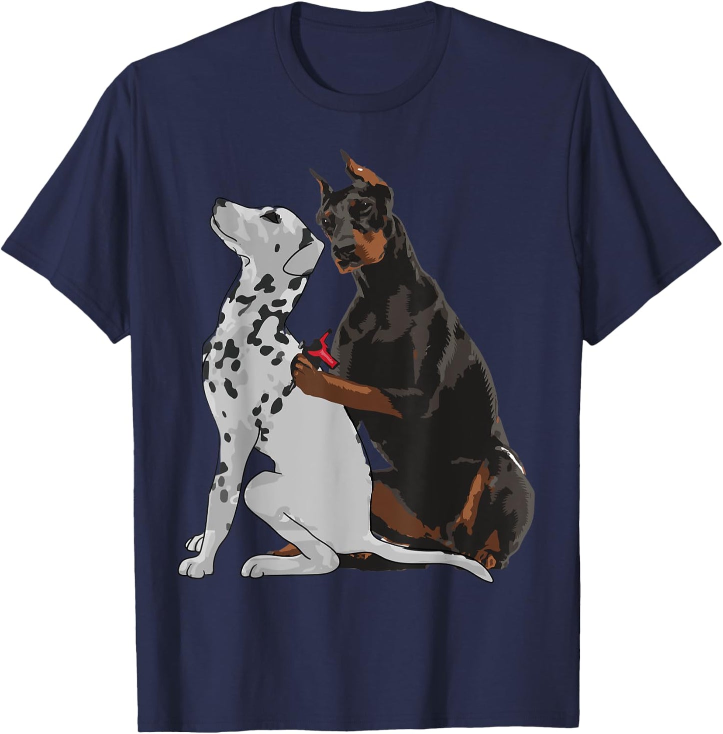 Cute Fashionable Doberman Tattooing Dalmatian Shirt Dog Gift T-Shirt - T-Shirt | Navy