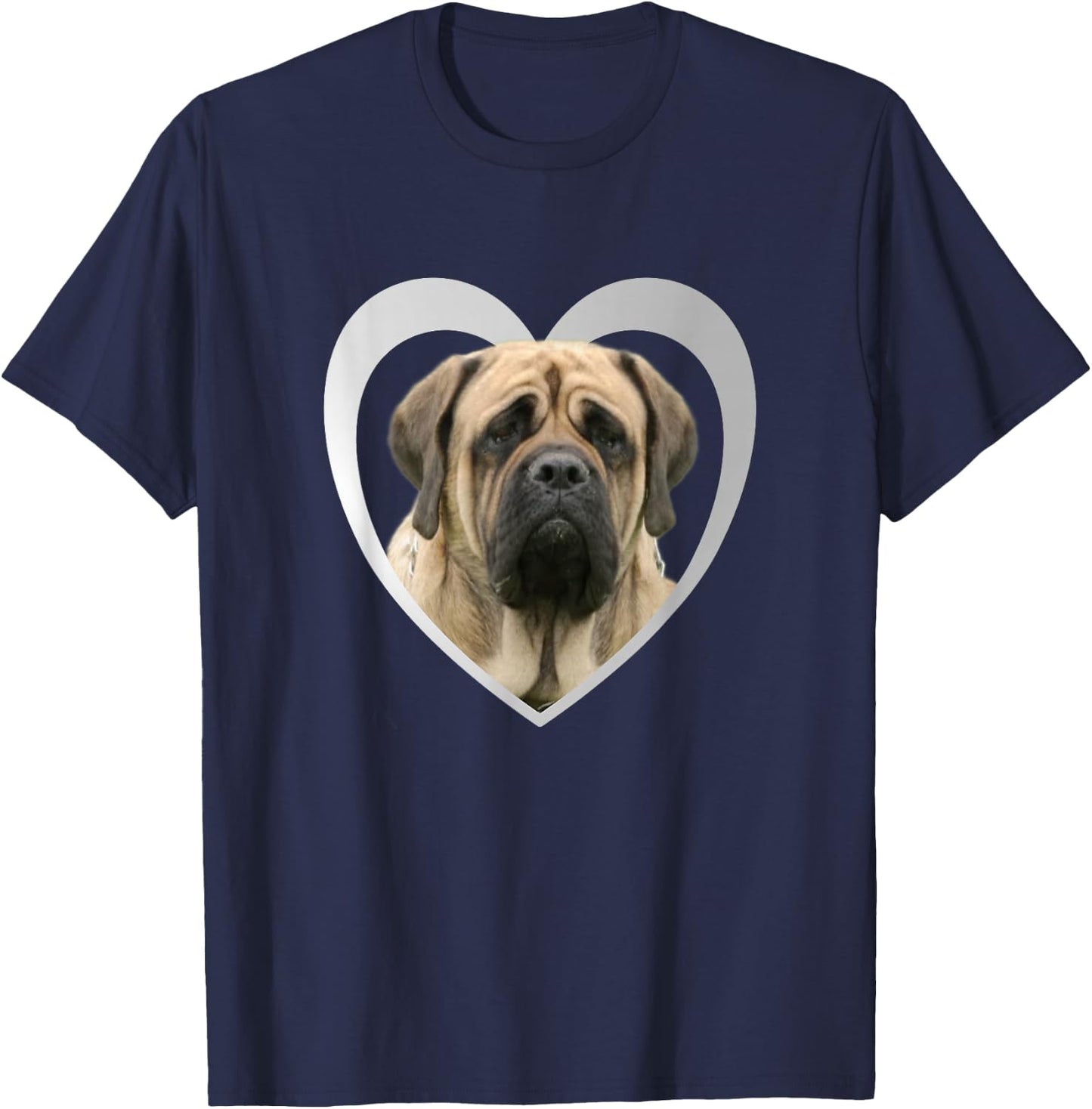 English Mastiff - Dog Heart Lover - English Mastiff T-Shirt - T-Shirt | Navy