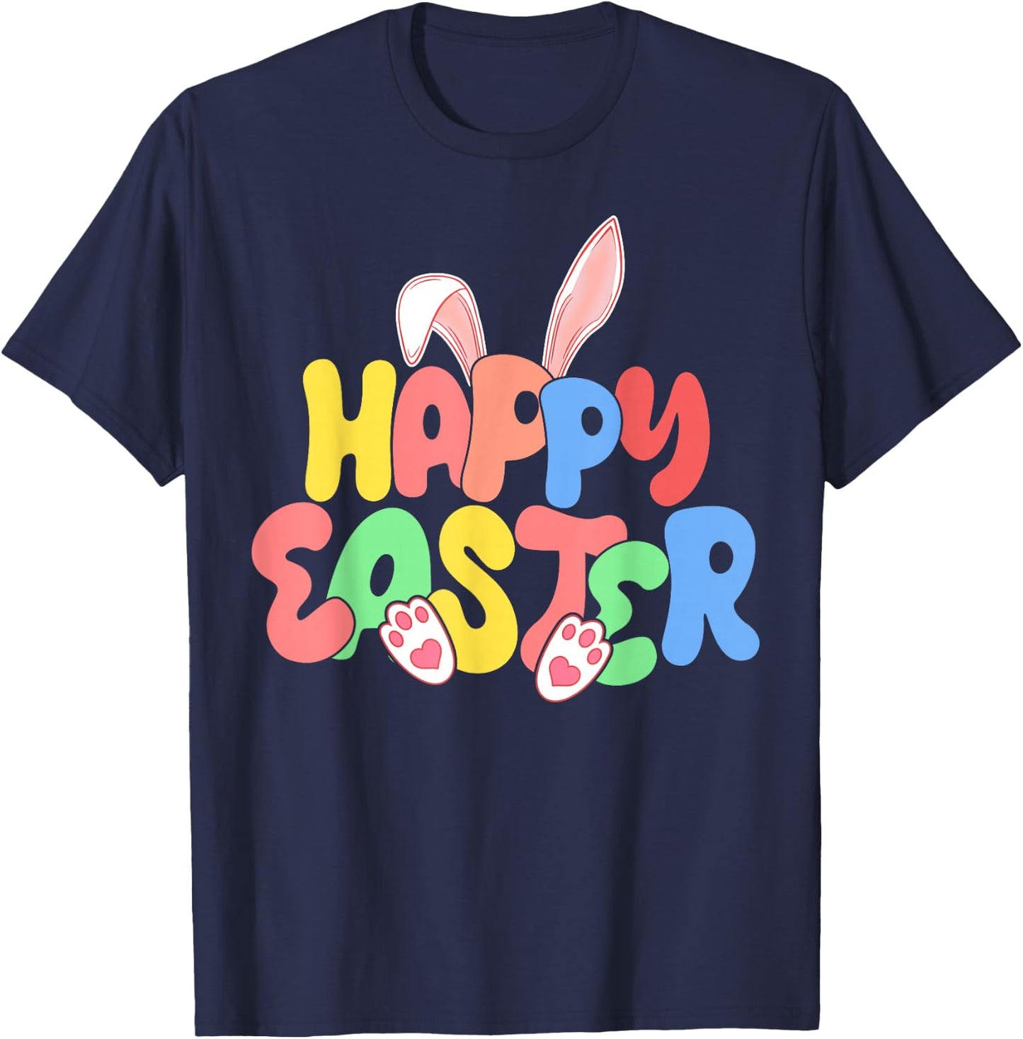 Happy Easter, Family Group, Easter Bunny, Egg Hunting Squad T-Shirt - T-Shirt | Navy