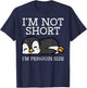 Im Not Short Penguin Size Funny Height Joke Women Kids Men T-Shirt - T-Shirt | Navy