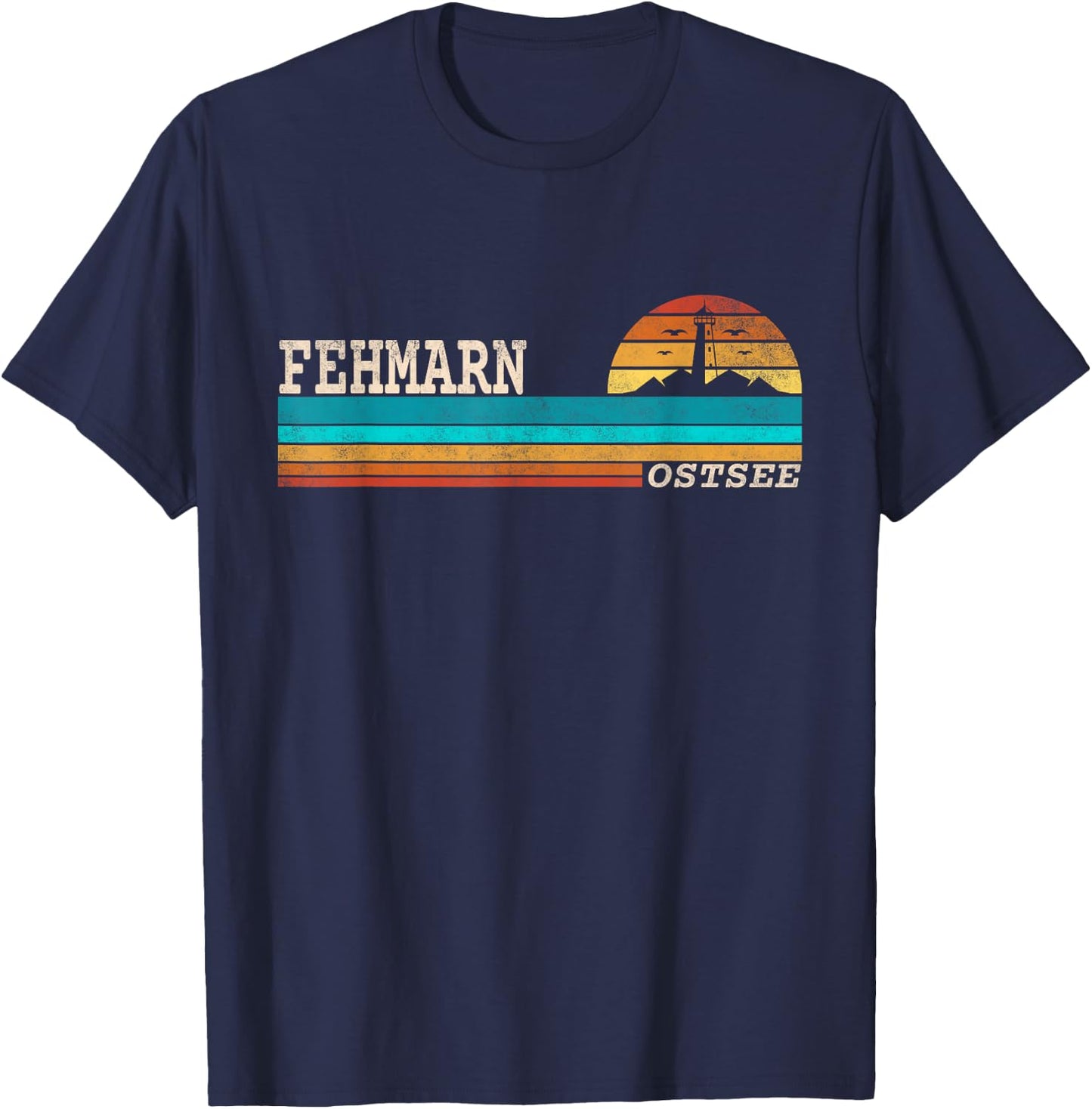 Ostseeinsel Fehmarn T-Shirt - T-Shirt | Navy