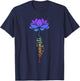Namaste Lotus Flower Meditation Yoga T-Shirt - T-Shirt | Navy