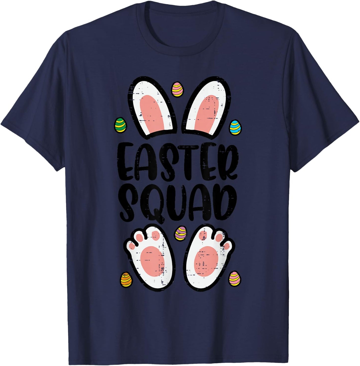 Easter Squad Bunny Eggs Funny Family Matching Men Women Kids T-Shirt - T-Shirt | Navy