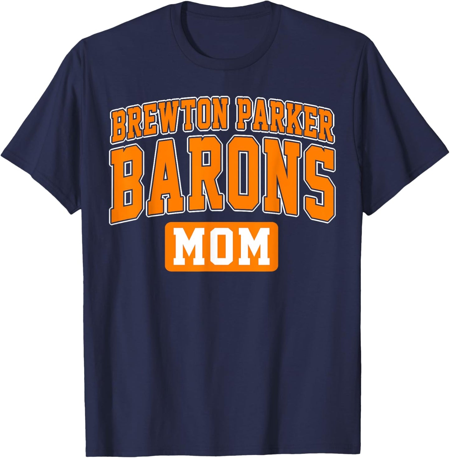 Brewton-Parker College Barons Mom Arch Vintage Design Women T-Shirt - T-Shirt | Navy