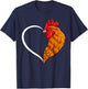 Chicken Shirts Girls Kids Heart Cute Chicken T-Shirt - T-Shirt | Navy