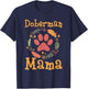 Doberman Mama - Mother's Day Dobie Canine Dog Lover Puppy T-Shirt - T-Shirt | Navy
