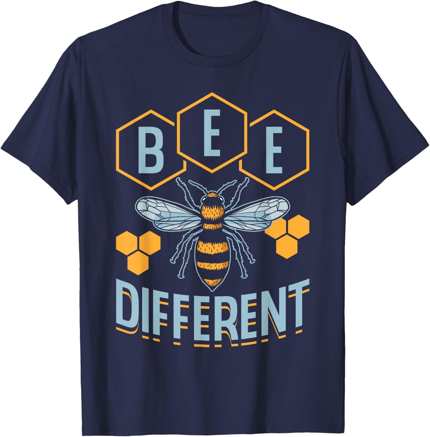 Bee Different Honeybee Beekeeping Hobby Beekeeper T-Shirt - T-Shirt | Navy