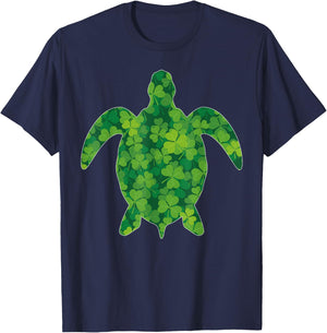 Irish Turtles St Patricks Day Shamrock Boys Women Kids Men T-Shirt - T-Shirt | Navy