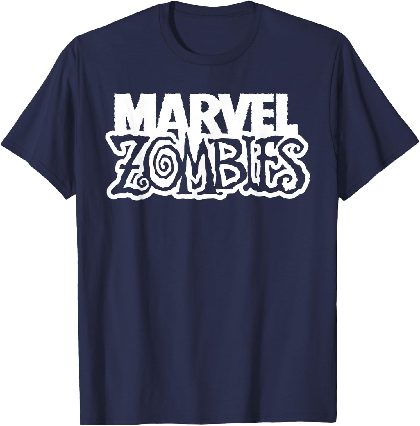 Marvel Zombies Official Logo Halloween T-Shirt - T-Shirt | Navy