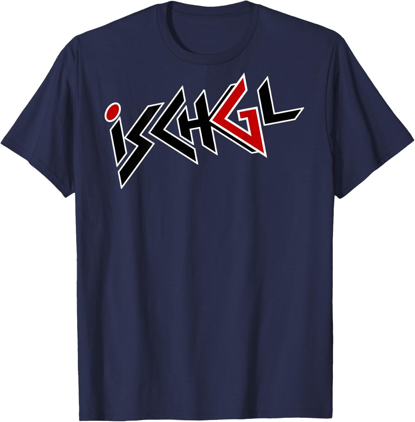 Ischgl Design with Original Lettering , black T-Shirt - T-Shirt | Navy