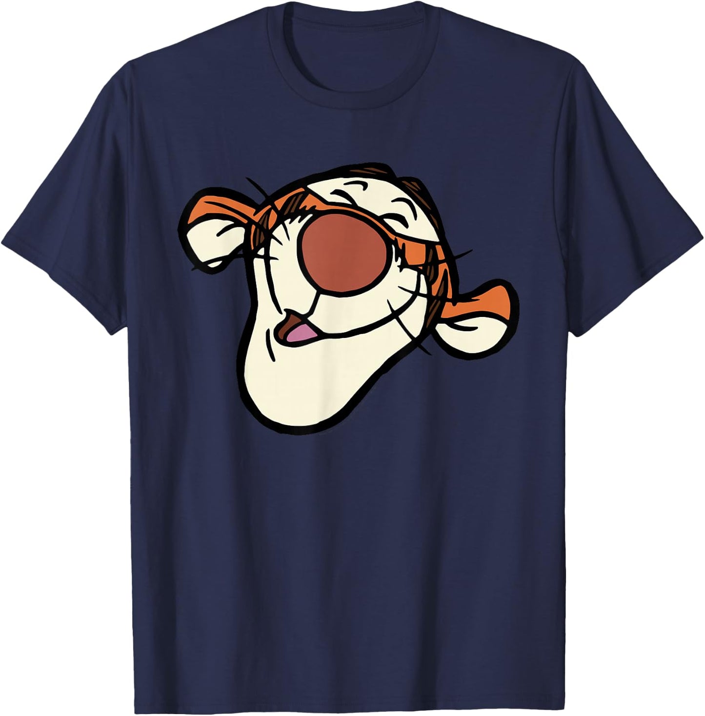 Disney Winnie the Pooh Tigger Happy Big Face Costume , Black, S T-Shirt - T-Shirt | Navy