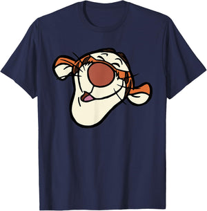 Disney Winnie the Pooh Tigger Happy Big Face Costume , Black, S T-Shirt - T-Shirt | Navy