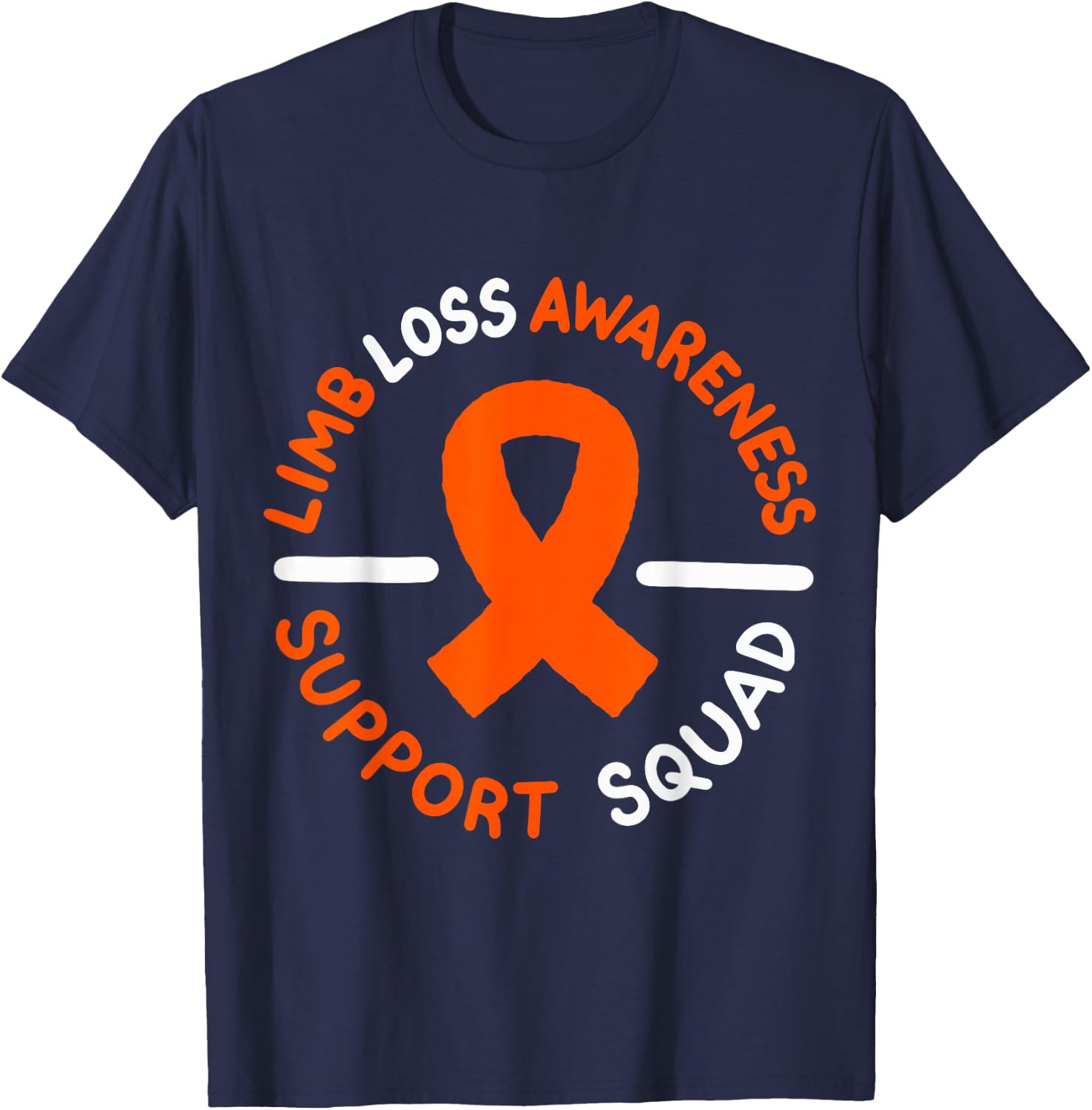 Limb Loss Awareness Support Squad T-Shirt - T-Shirt | Navy