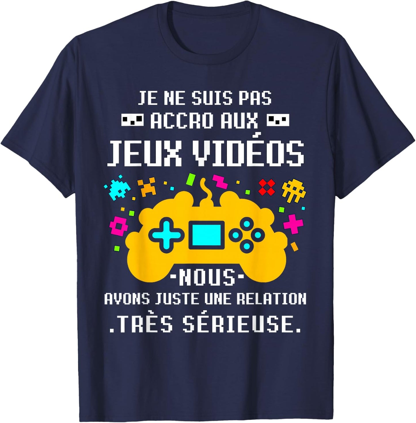 Gift Teen Gamer Christmas Video Games Humor Geek Teen Boy , Black, S T-Shirt - T-Shirt | Navy