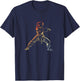 Karate Girl Line Art , Black T-Shirt - T-Shirt | Navy