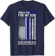 Police Flag Shirt - I Back The Blue For My Son T-Shirt - T-Shirt | Navy