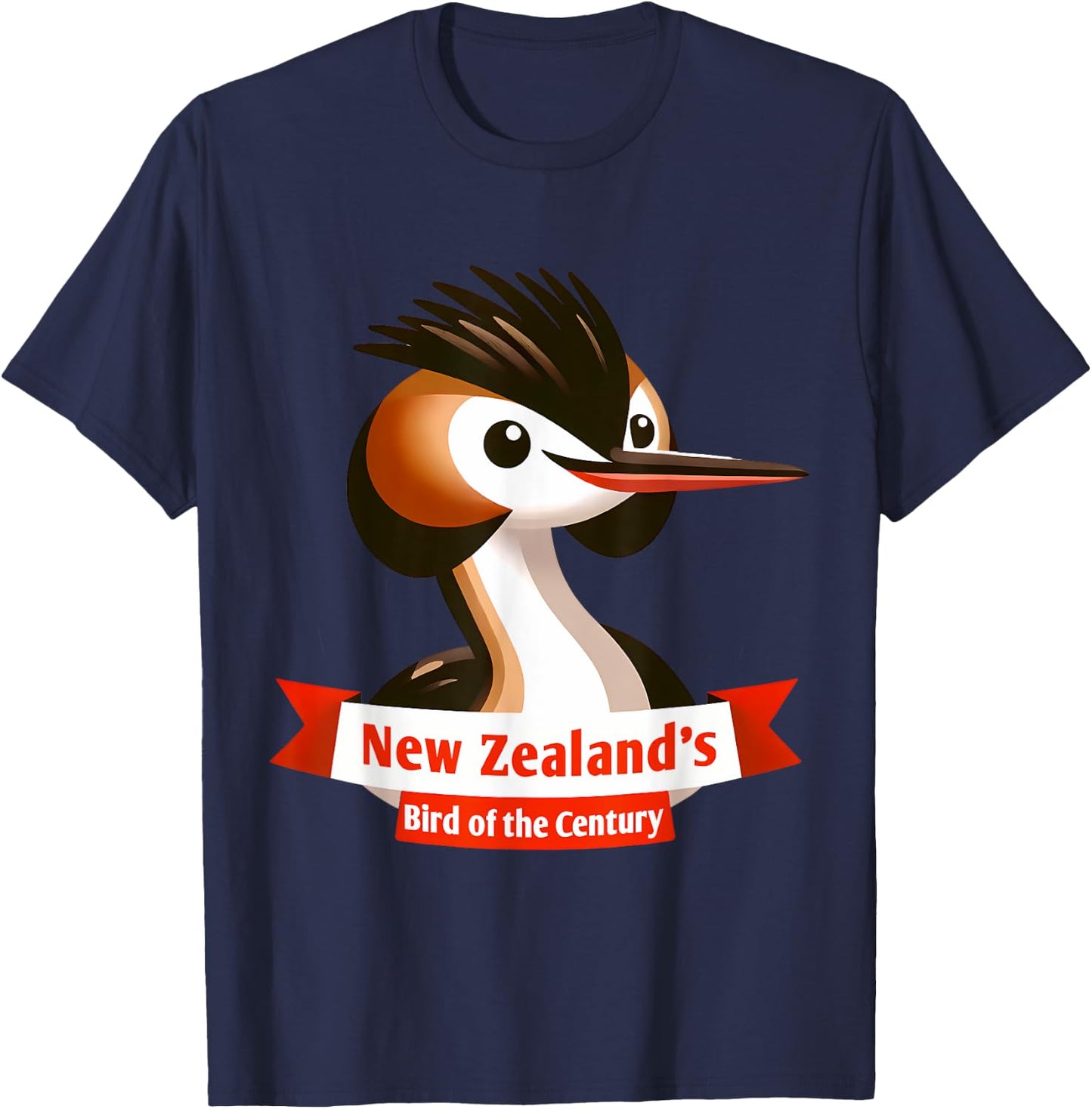 Puteketeke New Zealand's Bird of the Century T-Shirt - T-Shirt | Navy