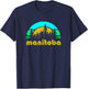 Manitoba Canada Evergreen forest vintage retro Gift T-Shirt - T-Shirt | Navy