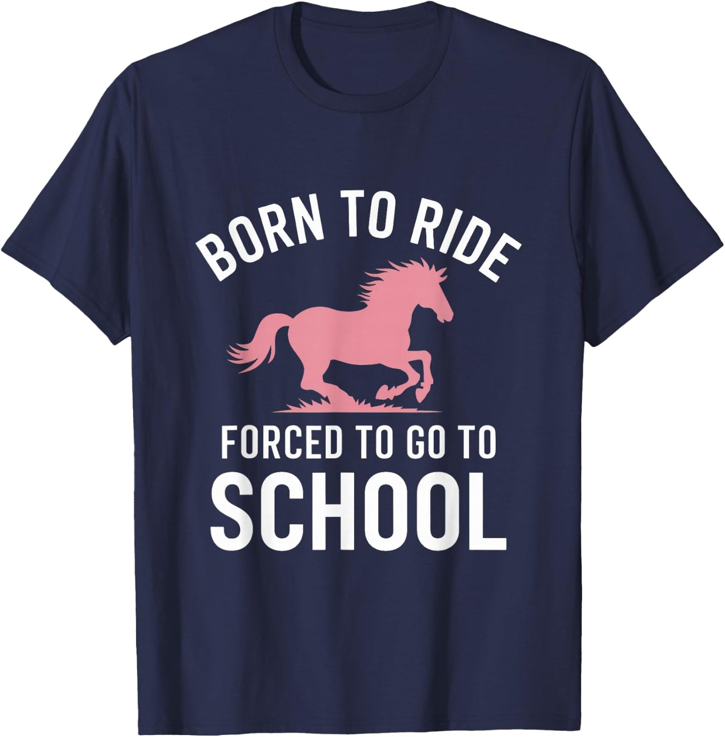 Funny Horse Lover Horseback Riding Women Girl T-Shirt - T-Shirt | Navy
