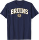 Boston Bruins Arch Over Black Officially Licensed T-Shirt - T-Shirt | Navy