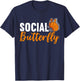 Social Butterfly Behavior Extroverted Extrovert T-Shirt - T-Shirt | Navy