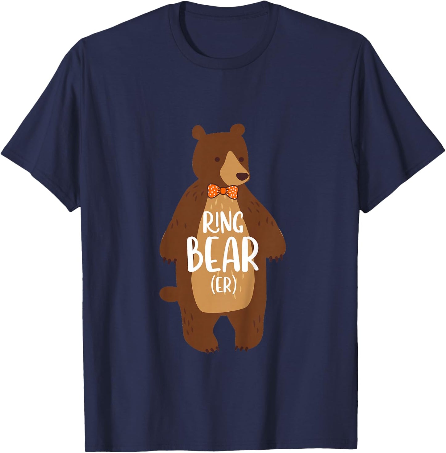 Ring Bear(er) Cute Bear Ring Bearer Proposal Baby Wedding T-Shirt - T-Shirt | Navy