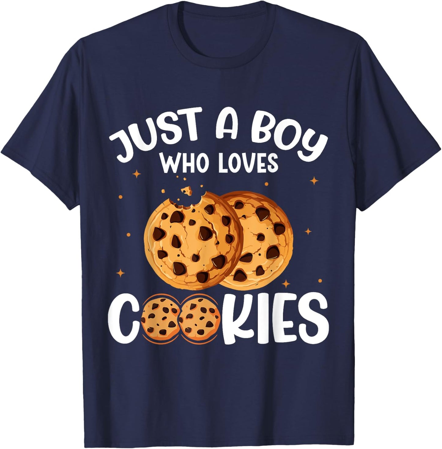 Just A Boy Who Loves Cookies T-Shirt - T-Shirt | Navy