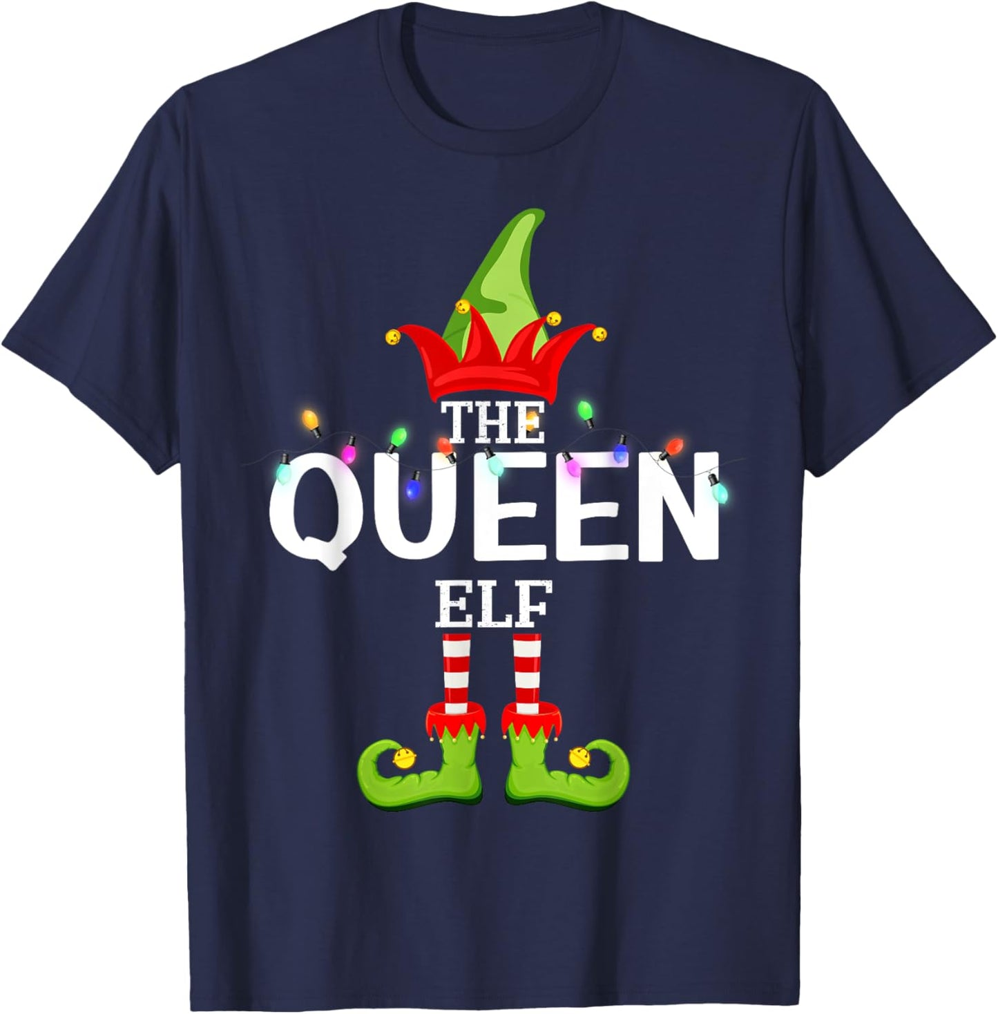 The Queen Elf Christmas Matching Pajamas T-Shirt - T-Shirt | Navy