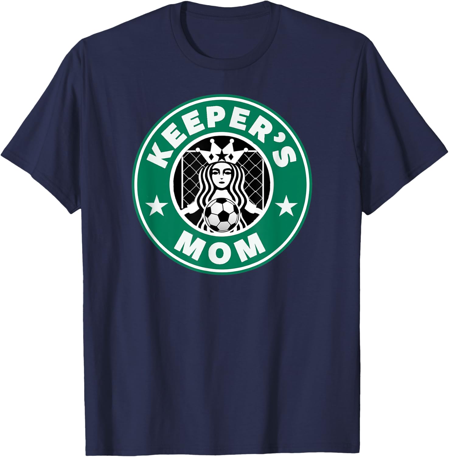 Soccer Keeper Mom für Frauen Mutter des Torwarts T-Shirt - T-Shirt | Navy