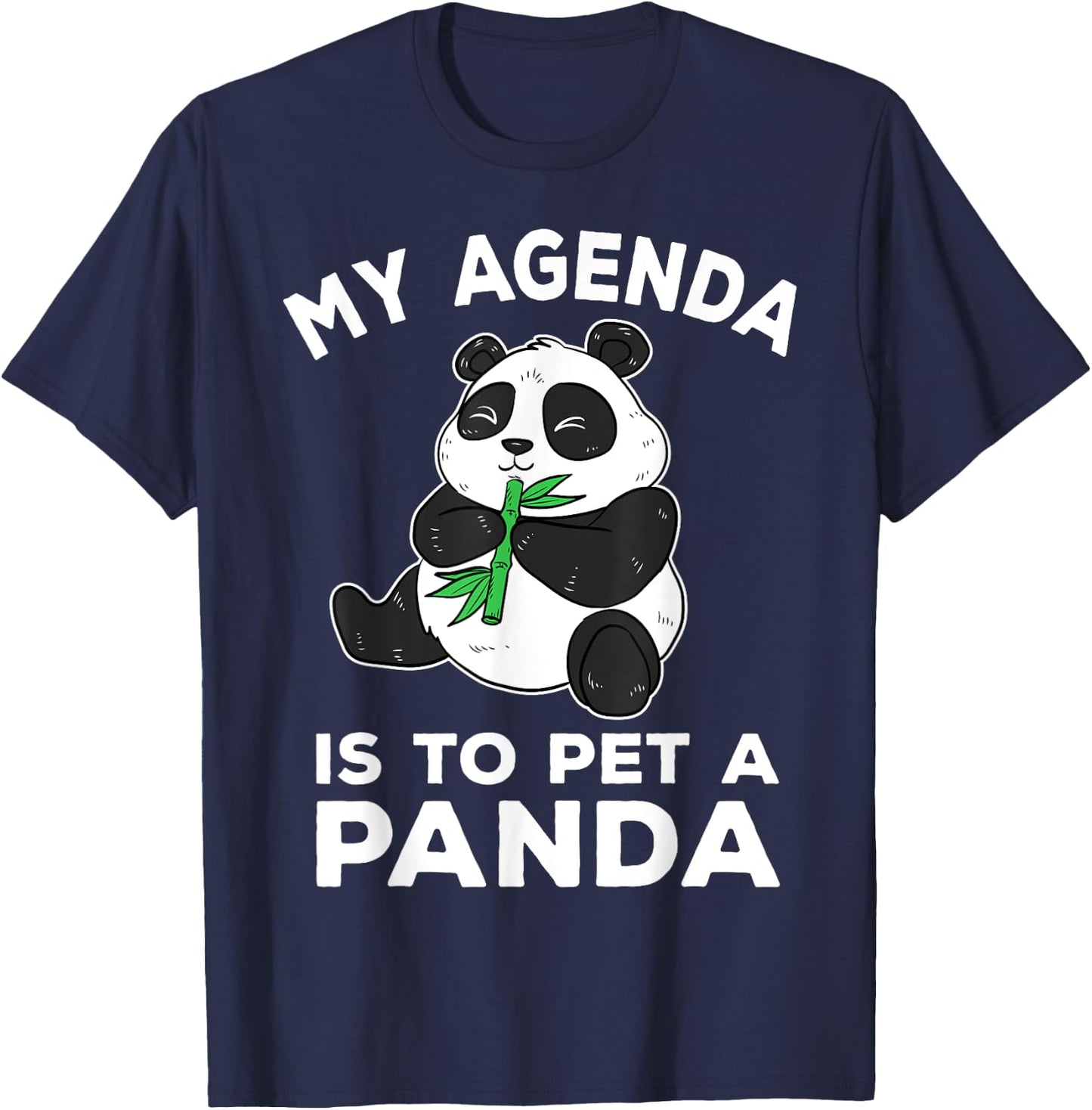 Panda Bear Pet Bamboo Forest Wlidlife China Zookeeper Giant T-Shirt - T-Shirt | Navy
