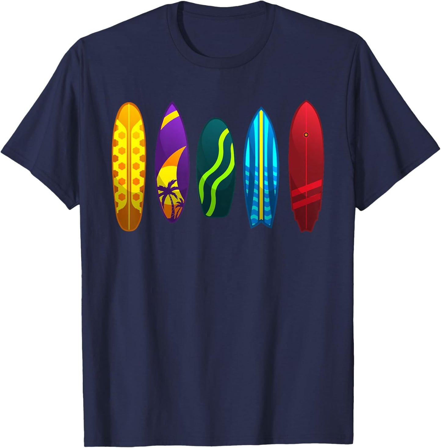 Funny Surfboard Design Women Surfing Surfboarders T-Shirt - T-Shirt | Navy