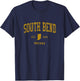 South Bend Indiana IN Vintage Athletic Sports Design T-Shirt - T-Shirt | Navy
