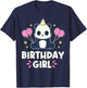 Cute Birthday Girl Kawaii Panda Graphic T-Shirt - T-Shirt | Navy