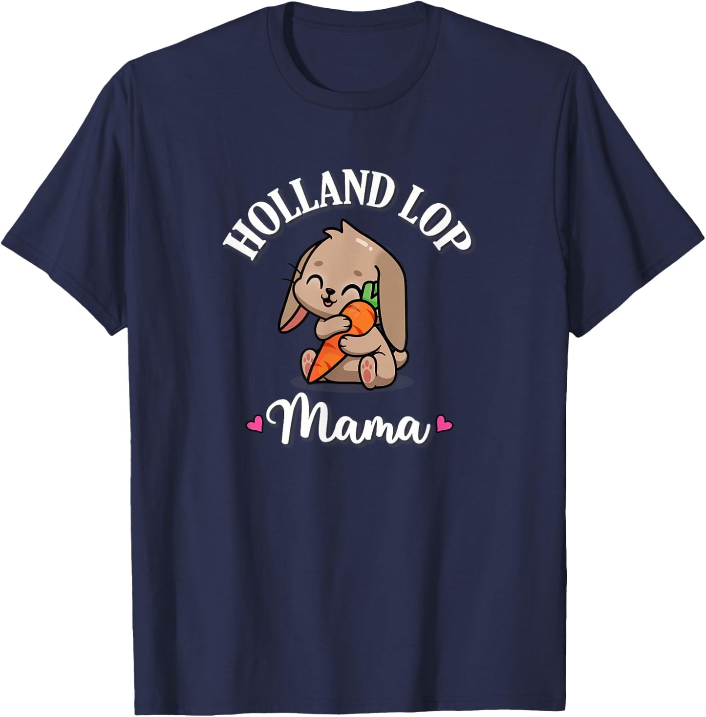 Kawaii Girls Mini Holland Lop Mom Bunny Rabbit Mama Lover T-Shirt - T-Shirt | Navy
