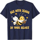 Bees Christian Bee With Jesus in Your Heart Jesus Lover T-Shirt - T-Shirt | Navy