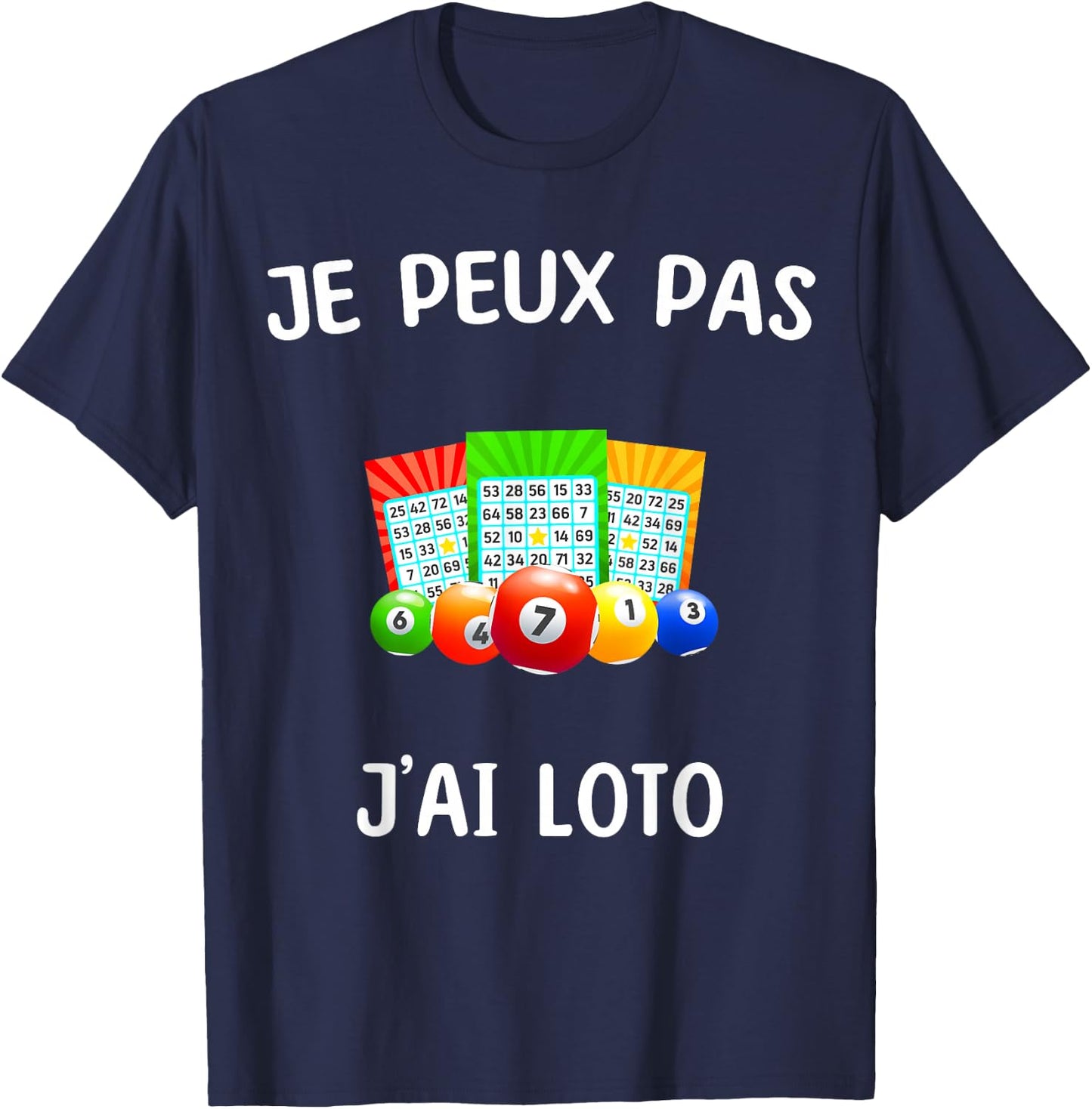 I Can't Have Loto , Black, S T-Shirt - T-Shirt | Navy