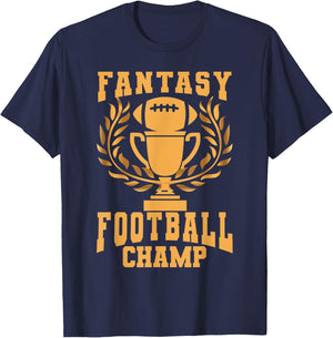 Fantasy Football Championship Trophy Winner 1st Place FFL T-Shirt - T-Shirt | Navy